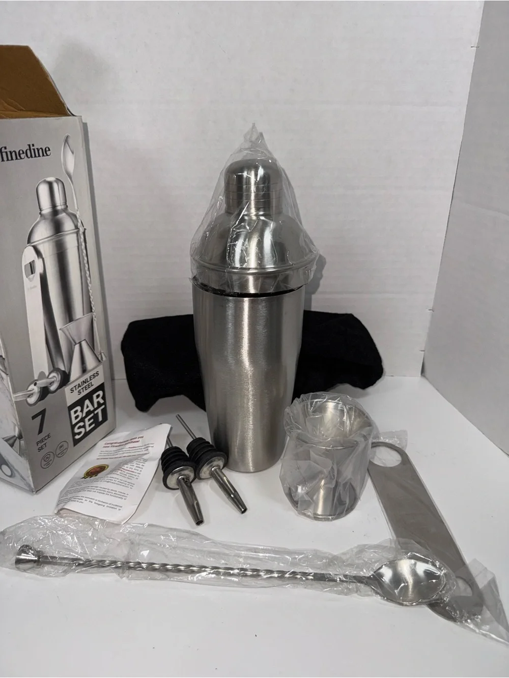 Finedine Silver Stainless Steel 7-Piece Bar Set
